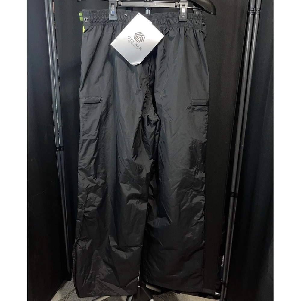 Gerber Outerwear Typhoon Rain Reversible Pants Size XL Black Waterproof NWT